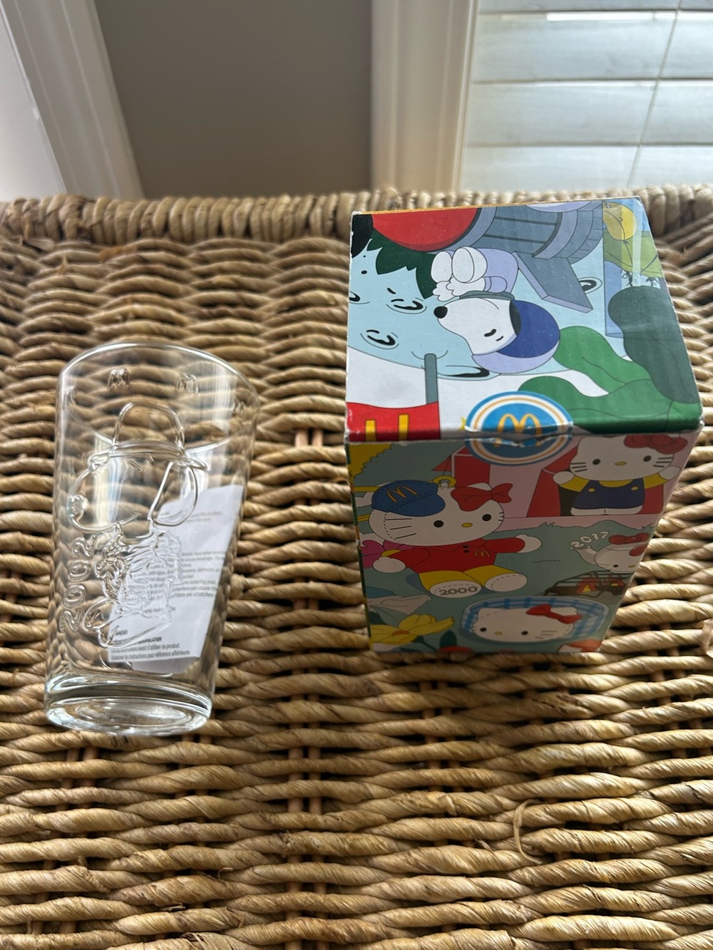 McDonald's 2024 Hello Kitty x Snoopy Clear Glass Collector Tumbler